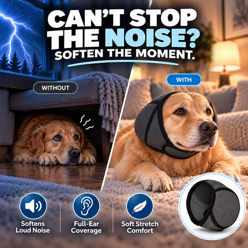 The ear muffs shown on a dog