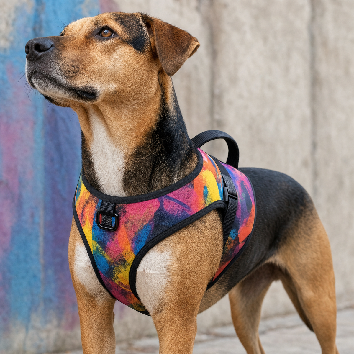 The Wallmark harness shown on a dog