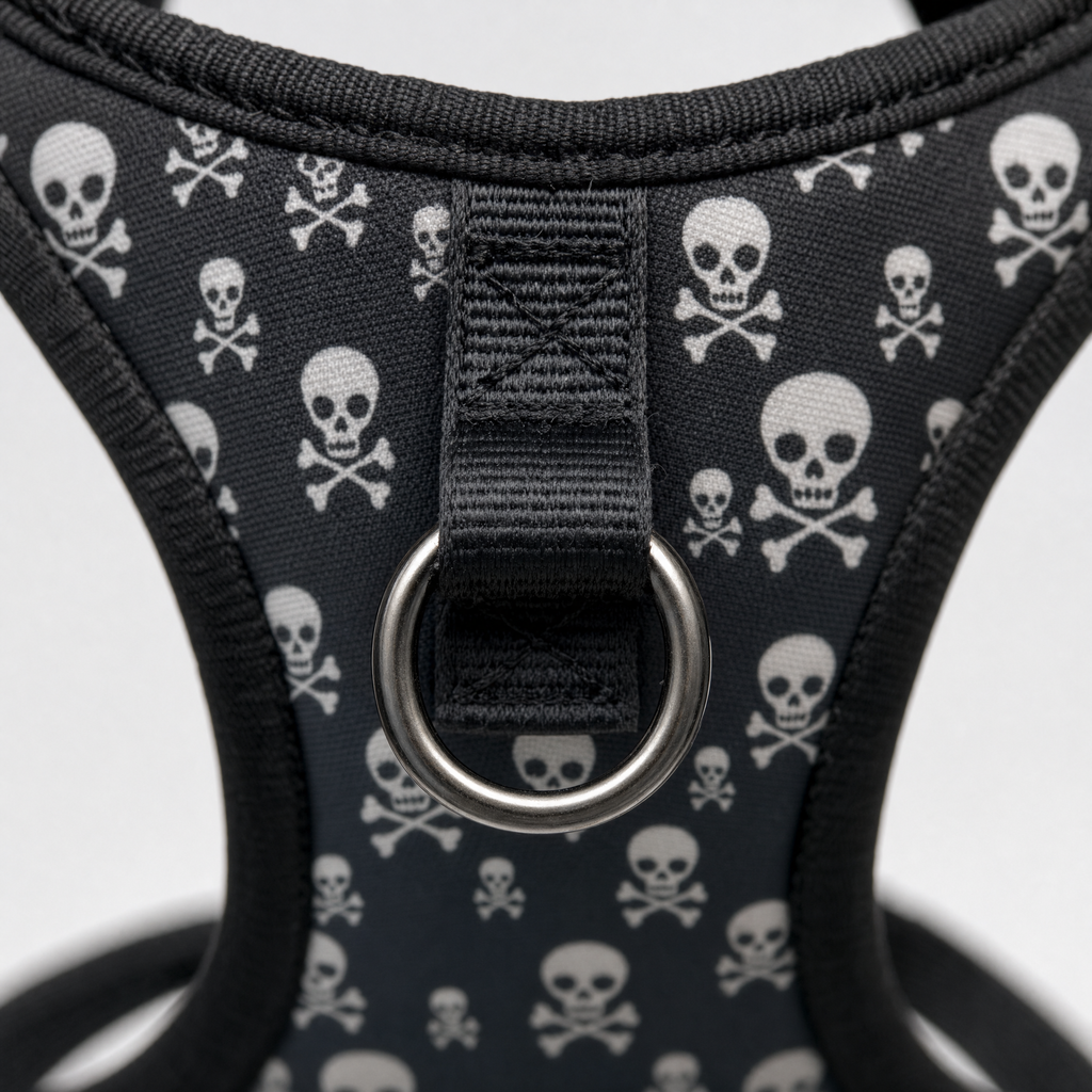 Detail of the Bonecut harness buckle and webbing