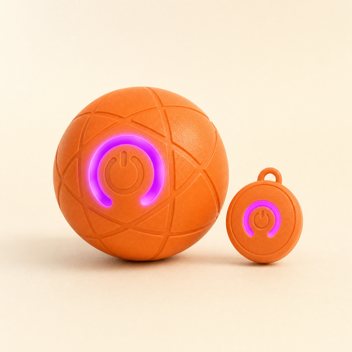 Romptail auto-bouncing play ball with its remote